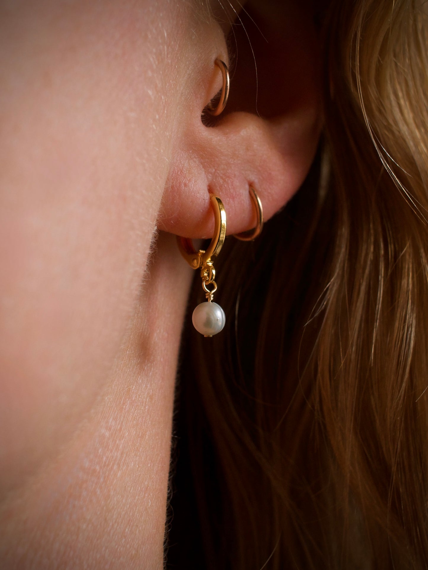 Blue Pearl Drop Earrings