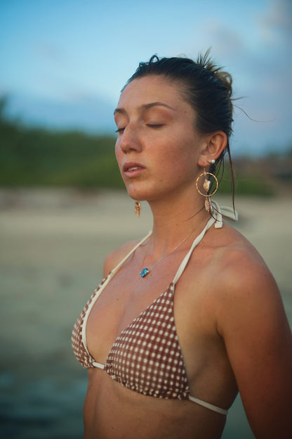 Pearl Framed Abalone Necklace