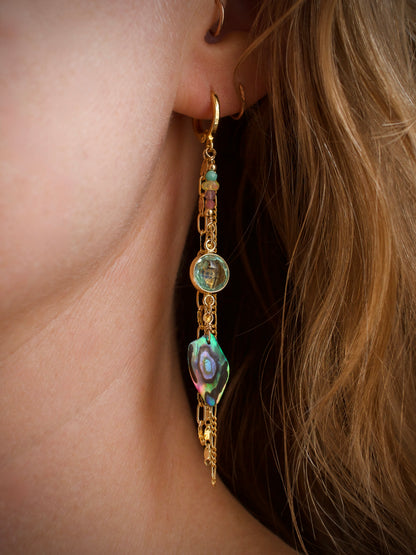 Mermaid Earrings - Blue/Rainbow