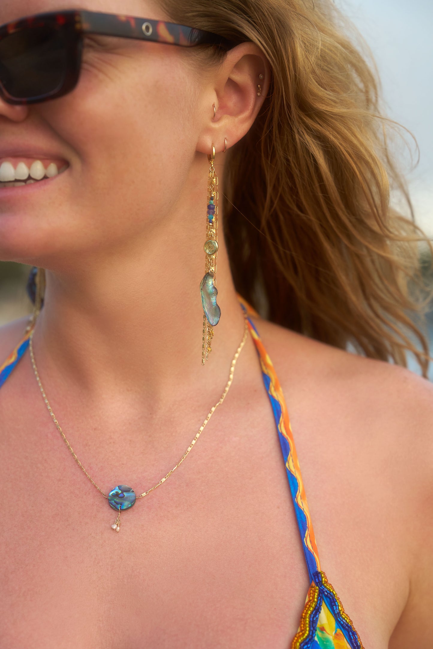 Mermaid Earrings - Blue