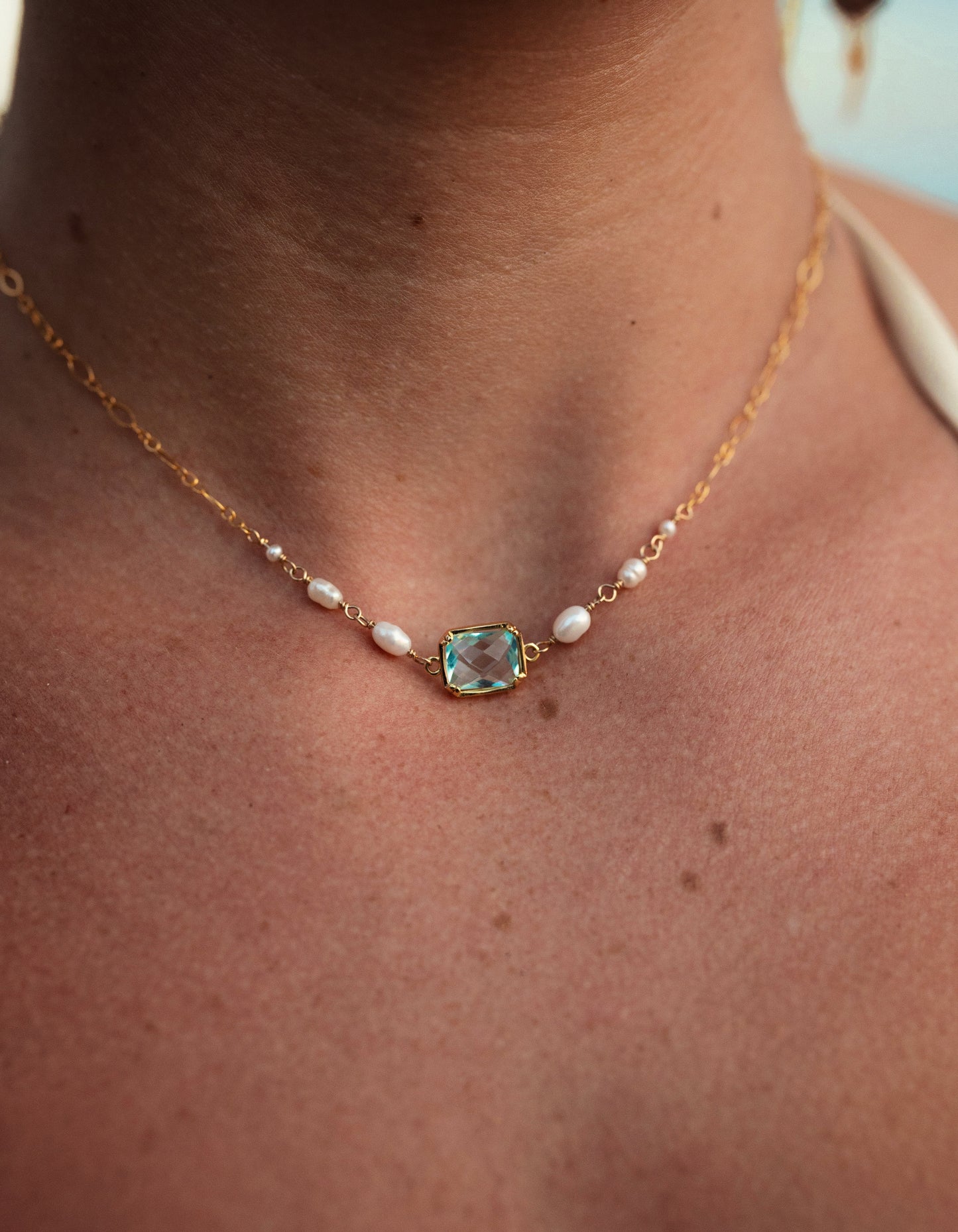 Perla Azul Choker