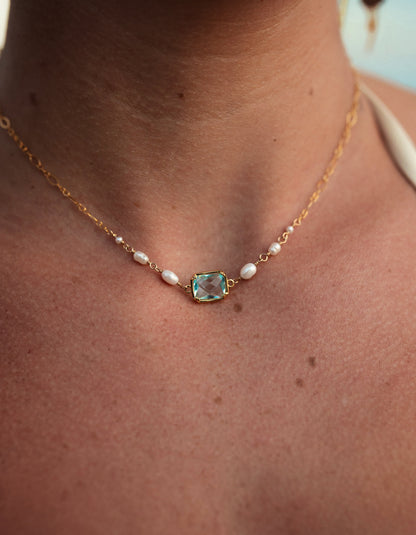 Perla Azul Choker