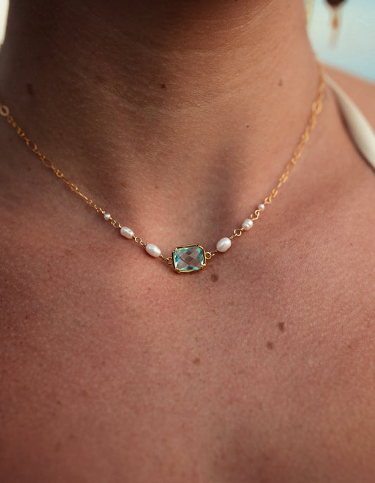 Perla Azul Choker