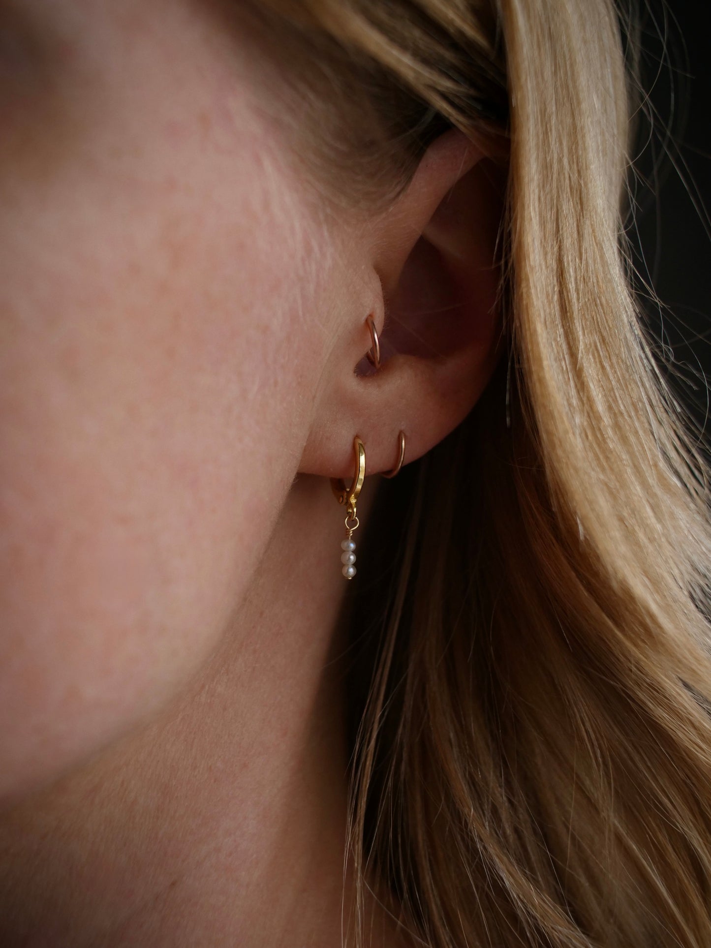 Tiny Pearl Stack Earrings