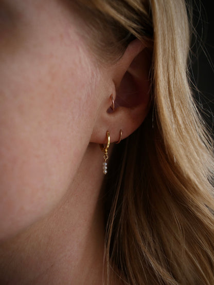 Tiny Pearl Stack Earrings