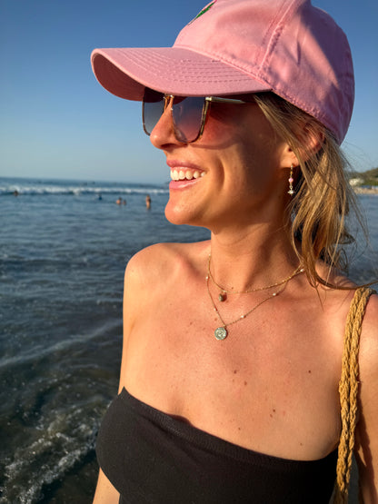 Opal Star Earrings - Pink