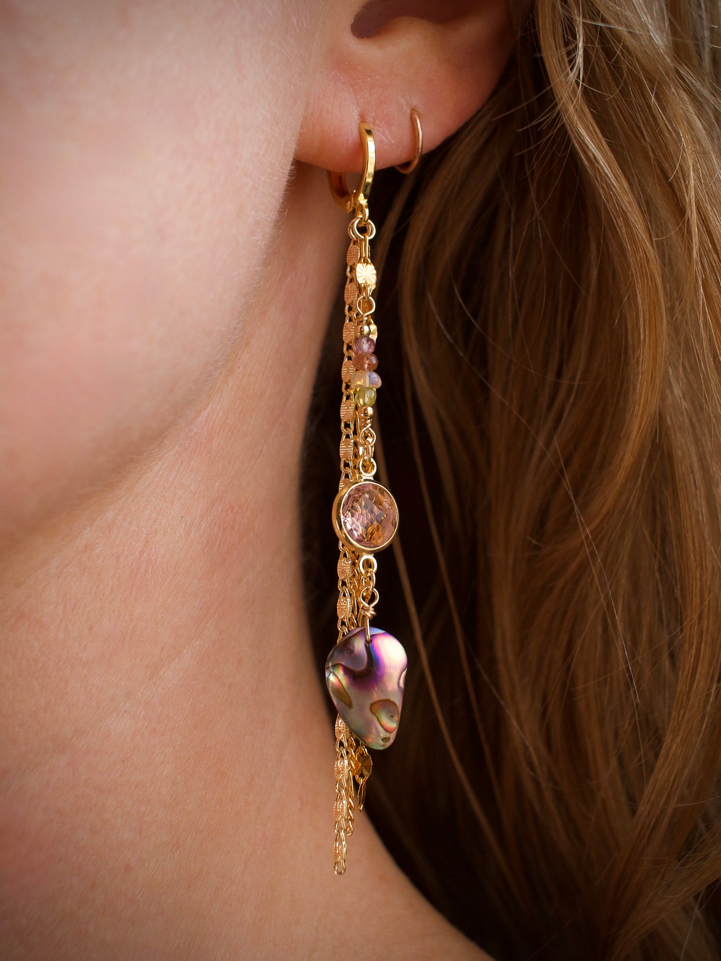 Mermaid Earrings - Pink/Green