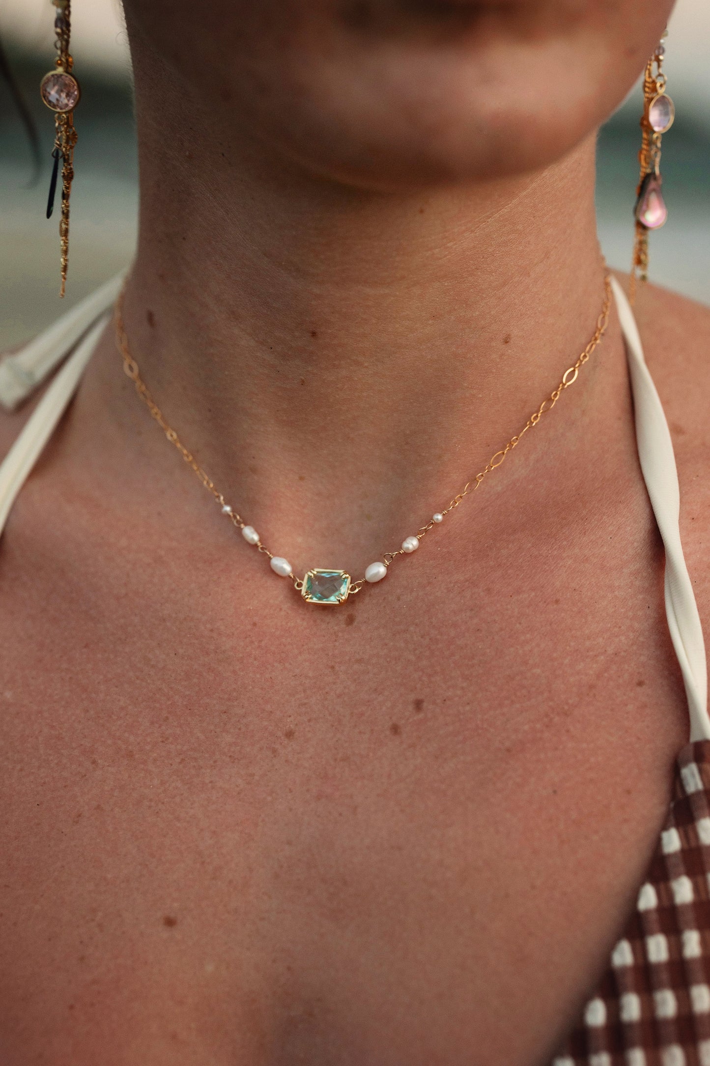 Perla Azul Choker