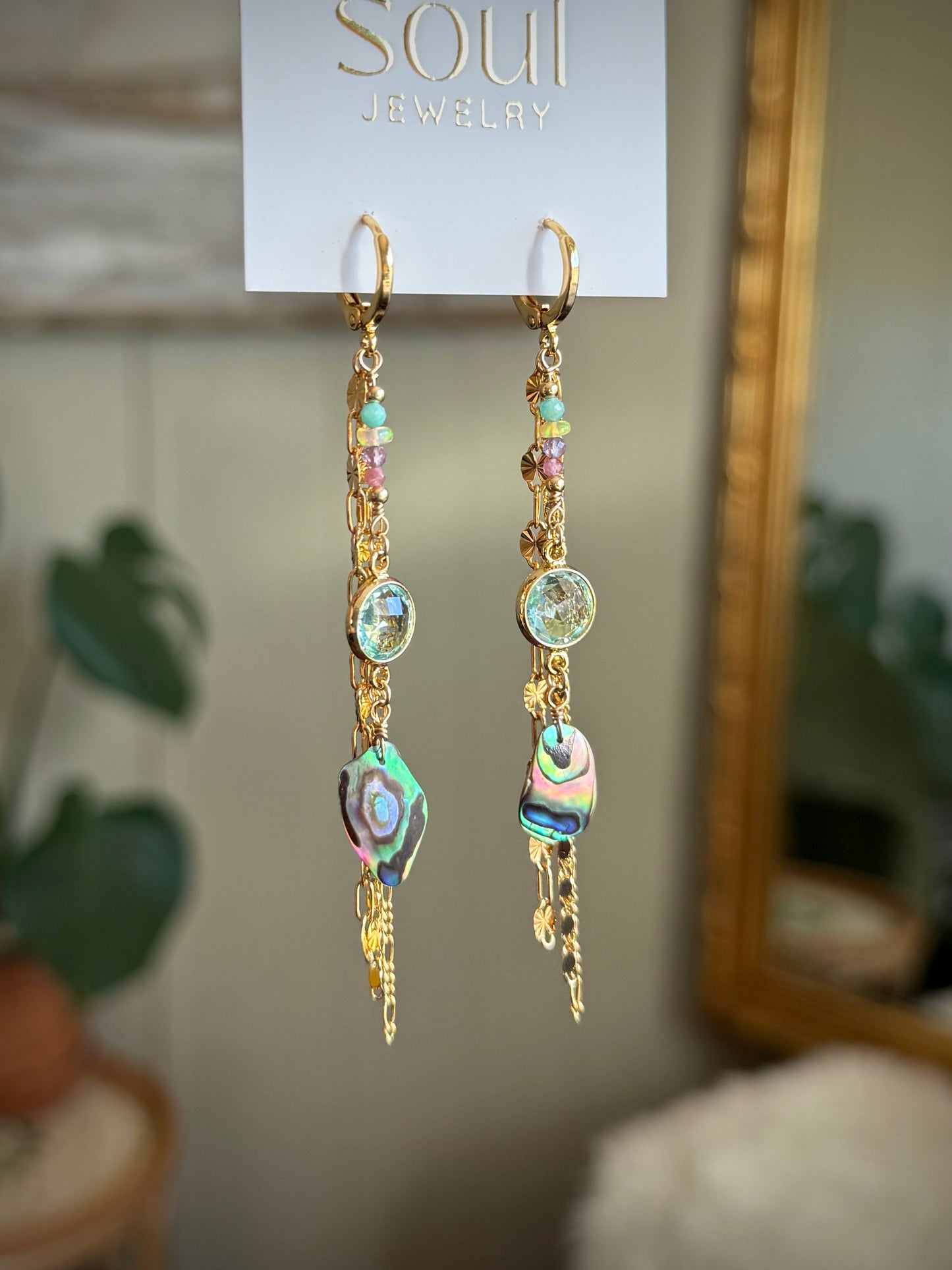 Mermaid Earrings - Blue/Rainbow