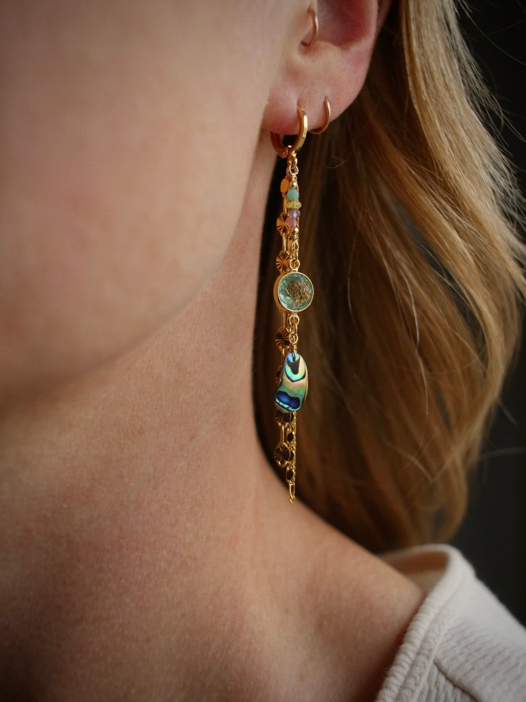 Mermaid Earrings - Blue/Rainbow