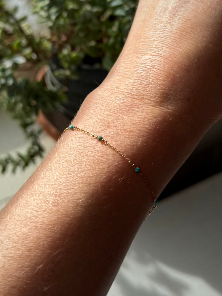 Beaded Stone Bracelet