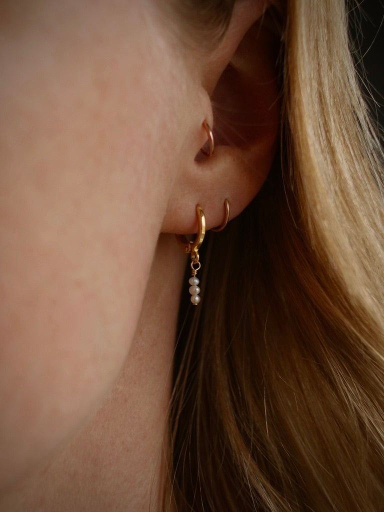 Tiny Pearl Stack Earrings