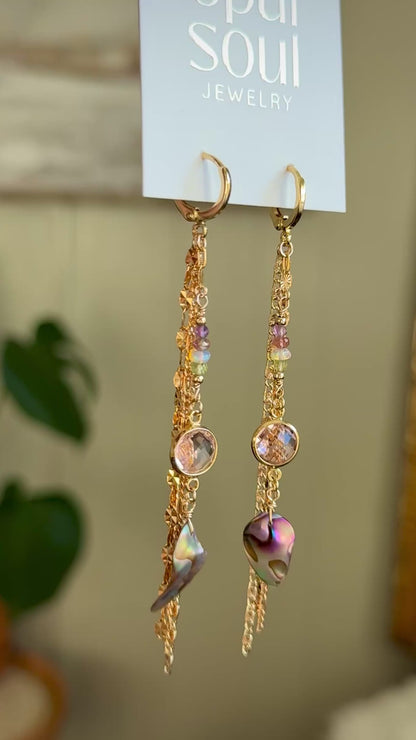 Mermaid Earrings - Pink/Green