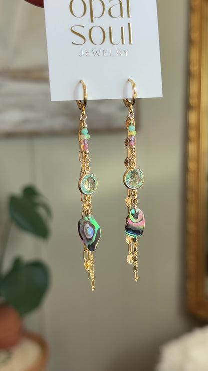 Mermaid Earrings - Blue/Rainbow